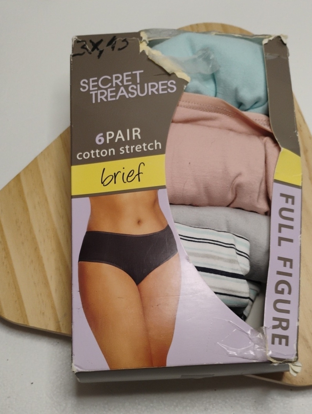 Secret Treasures Kids Briefs Pack - Light Pink, Mint, Light Gray, Striped